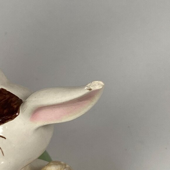 Vintage Holland Mold Anthropomorphic Bunnies Easter Egg Figurine Dated 1960 - Picture 4 of 8